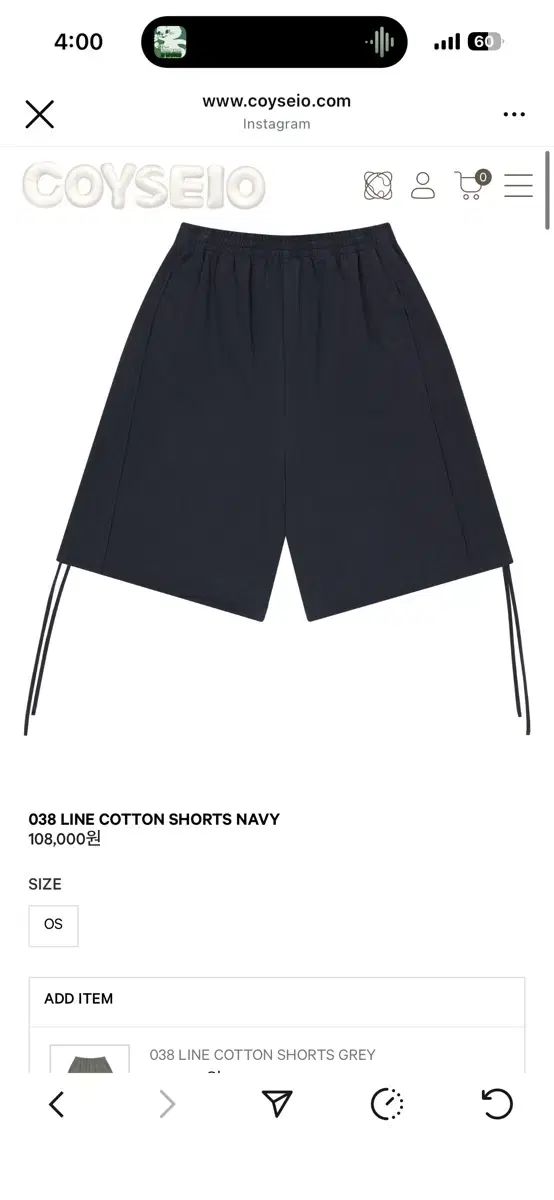 COYSEIO 038 LINE コットン ハーフパンツ ネイビー - メルカリ