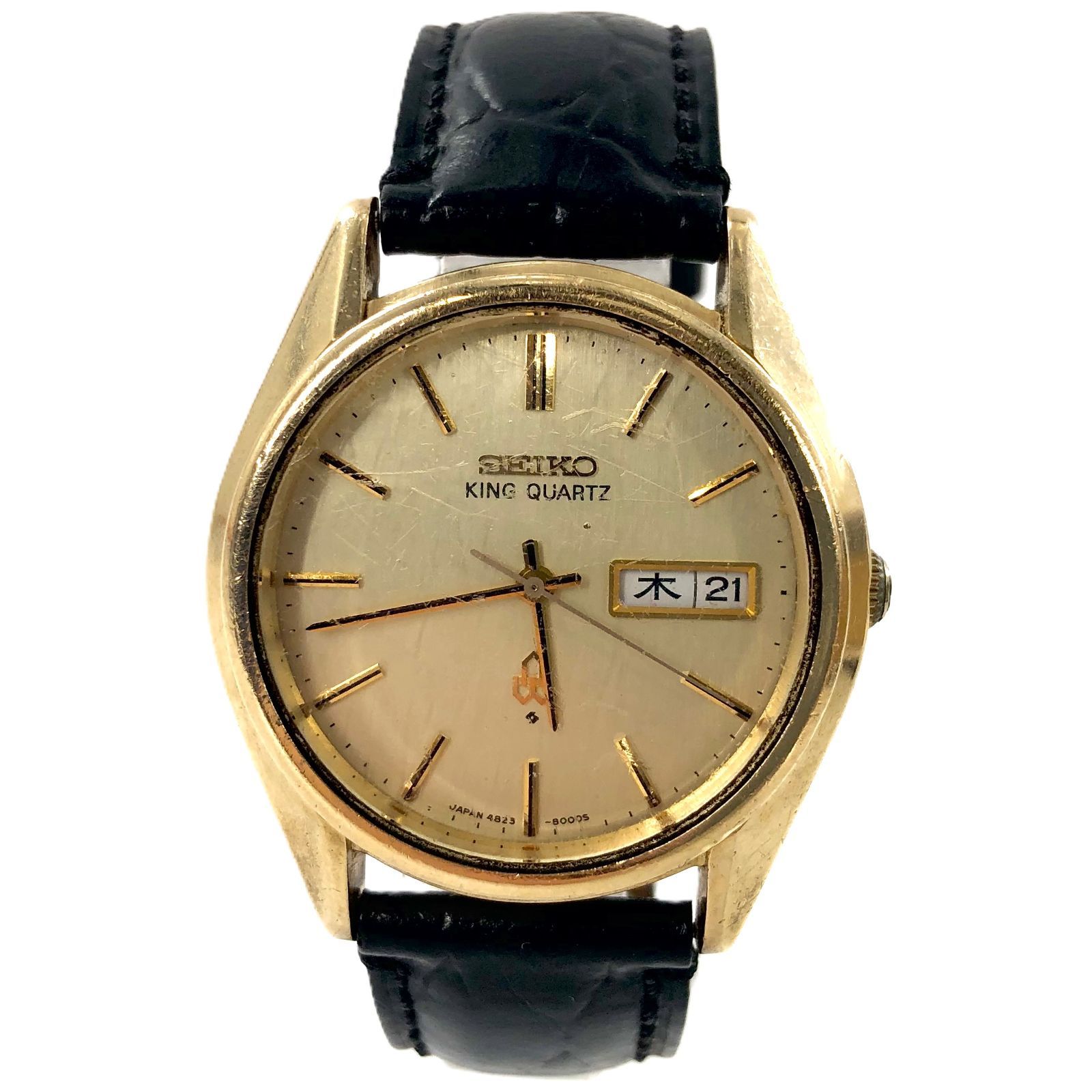 稼働品 SEIKO キングクォーツ QZ デイデイト 0853-8025 セイコー KING