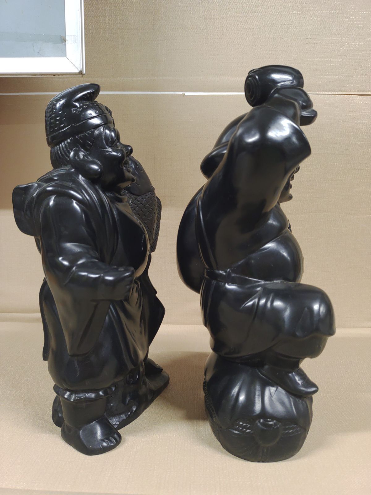 ニュー那智黒 大黒様 恵比寿様 置物 インテリア』1MCZ-05