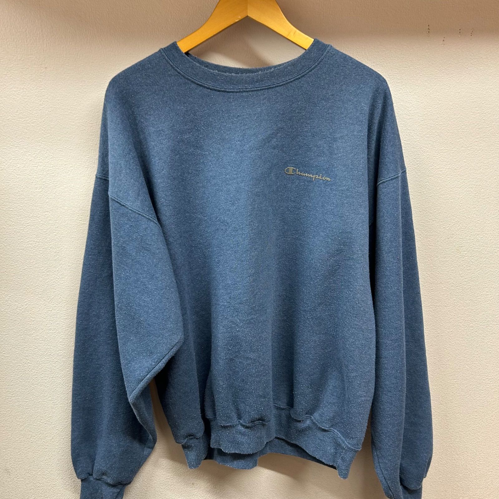チャンピオン スウェット Champion ロゴ (メンズ 白x赤 古着 XL 