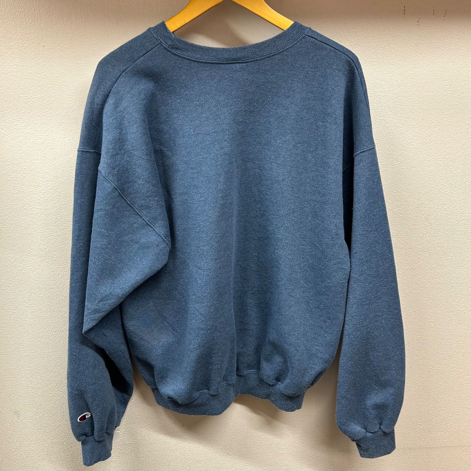 チャンピオン スウェット Champion ロゴ (メンズ 白x赤 古着 XL 