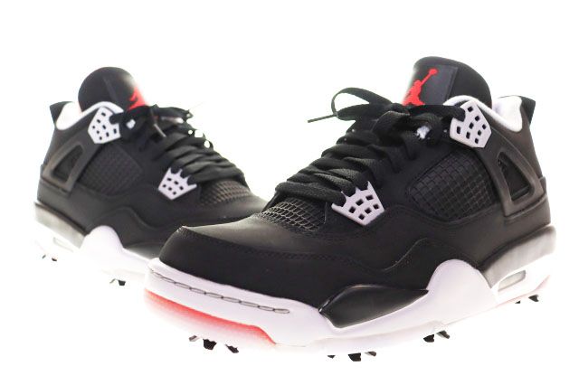 ナイキ NIKE AIR JORDAN 4 GOLF BRED BLACK 28cm CU9981-002 エア