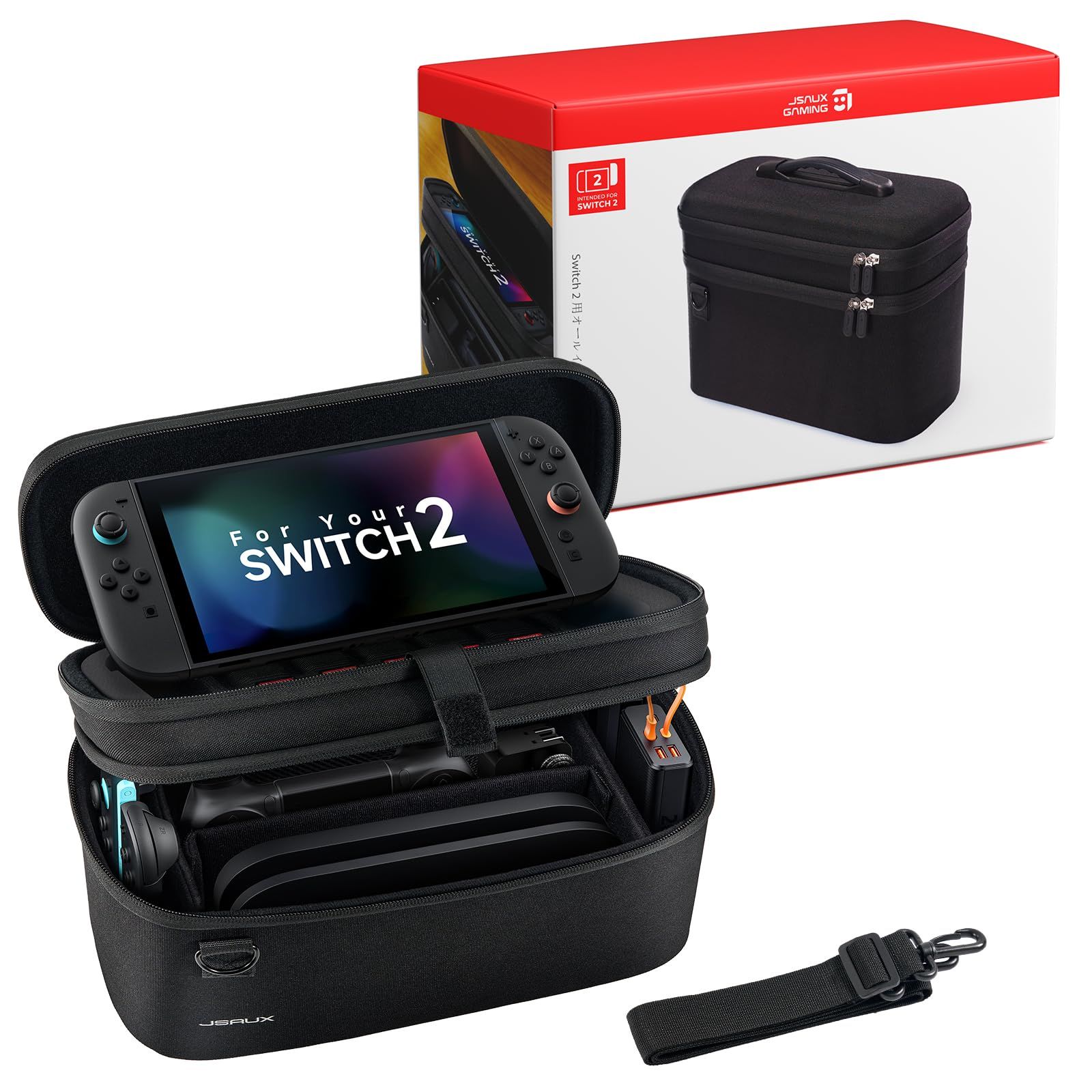迅速に発送】JSAUX Switch 2 ケース 大容量収納｜オールインボックス