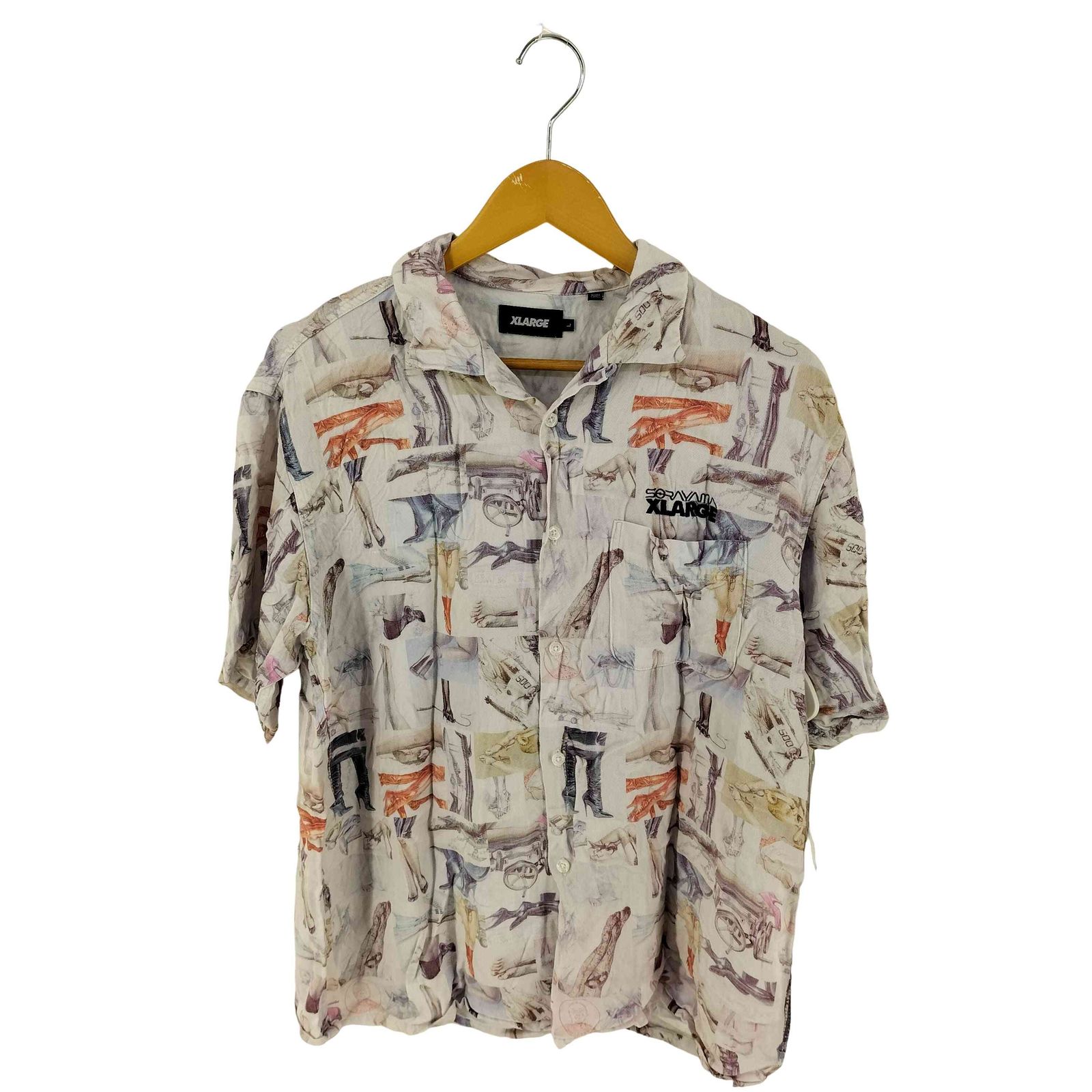 エクストララージ XLARGE SORAYAMA S/S RAYON SHIRT オープンカラー 
