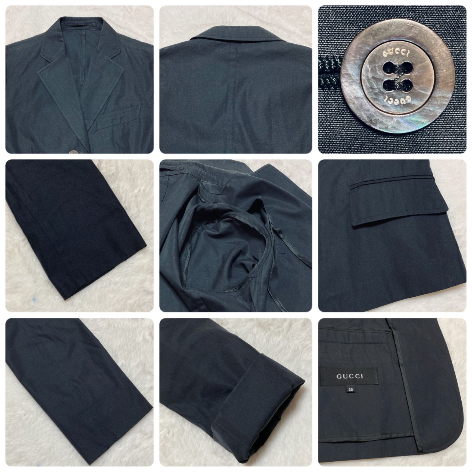 □稀少シルク混□GUCCI グッチ テーラードジャケット size38(M 