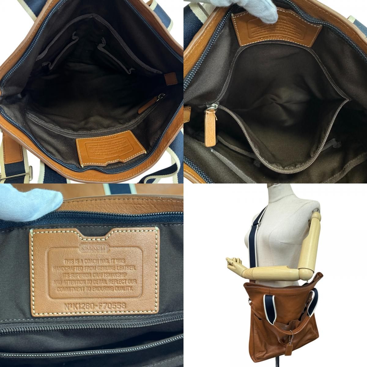 COACH コーチ F70558 2way 斜め掛け ショルダー ビジネス 通勤 書類鞄