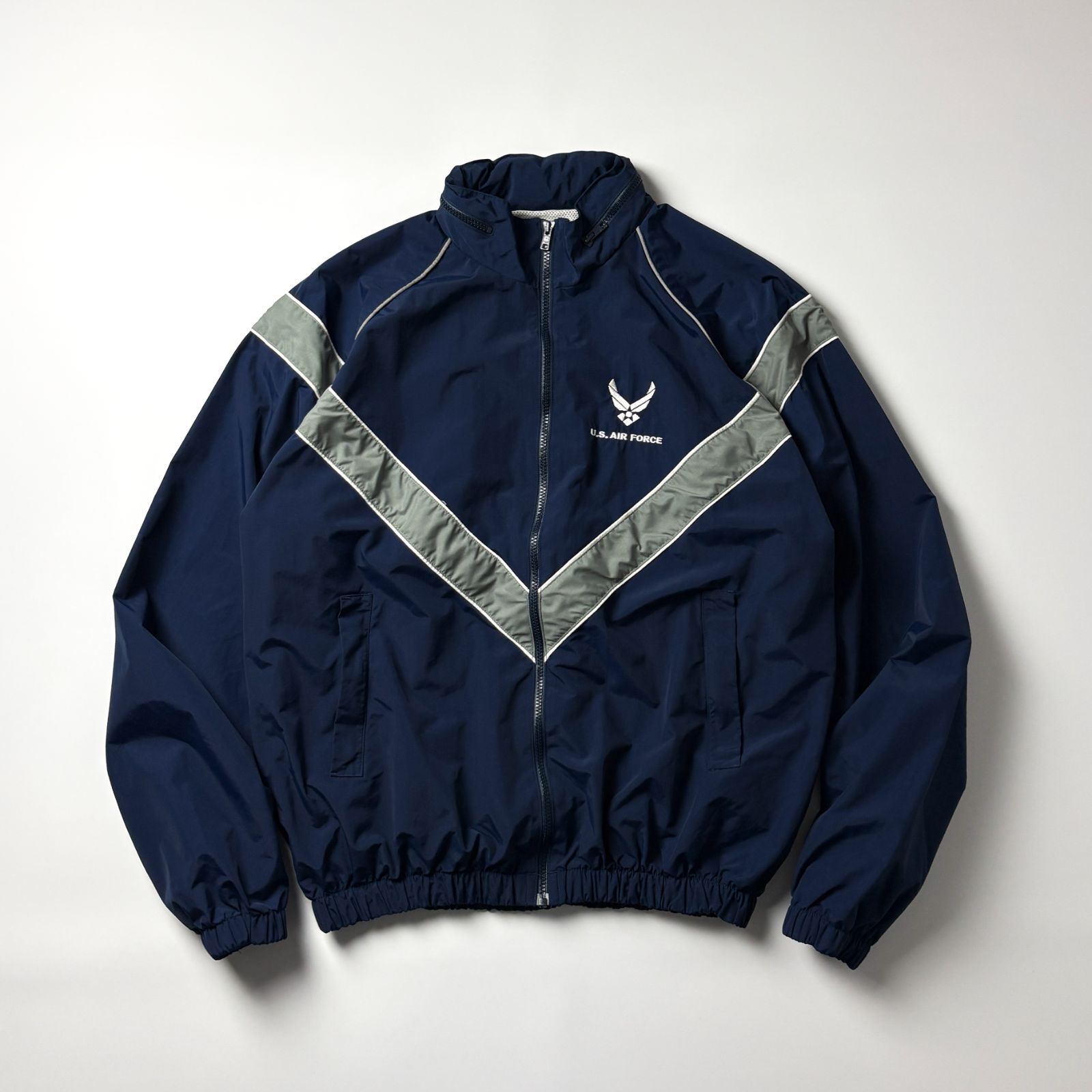 米空軍 USAF PTU トレーニングジャケット L ネイビー 紺 ナイロン