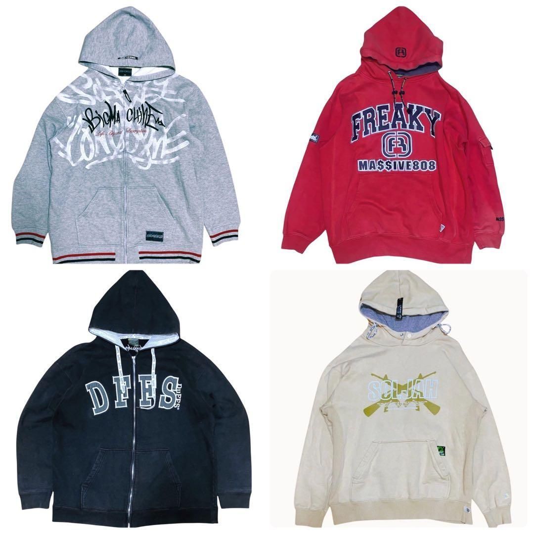00s Y2K hoodie 4-piece set 裏原系 M〜XL - メルカリ