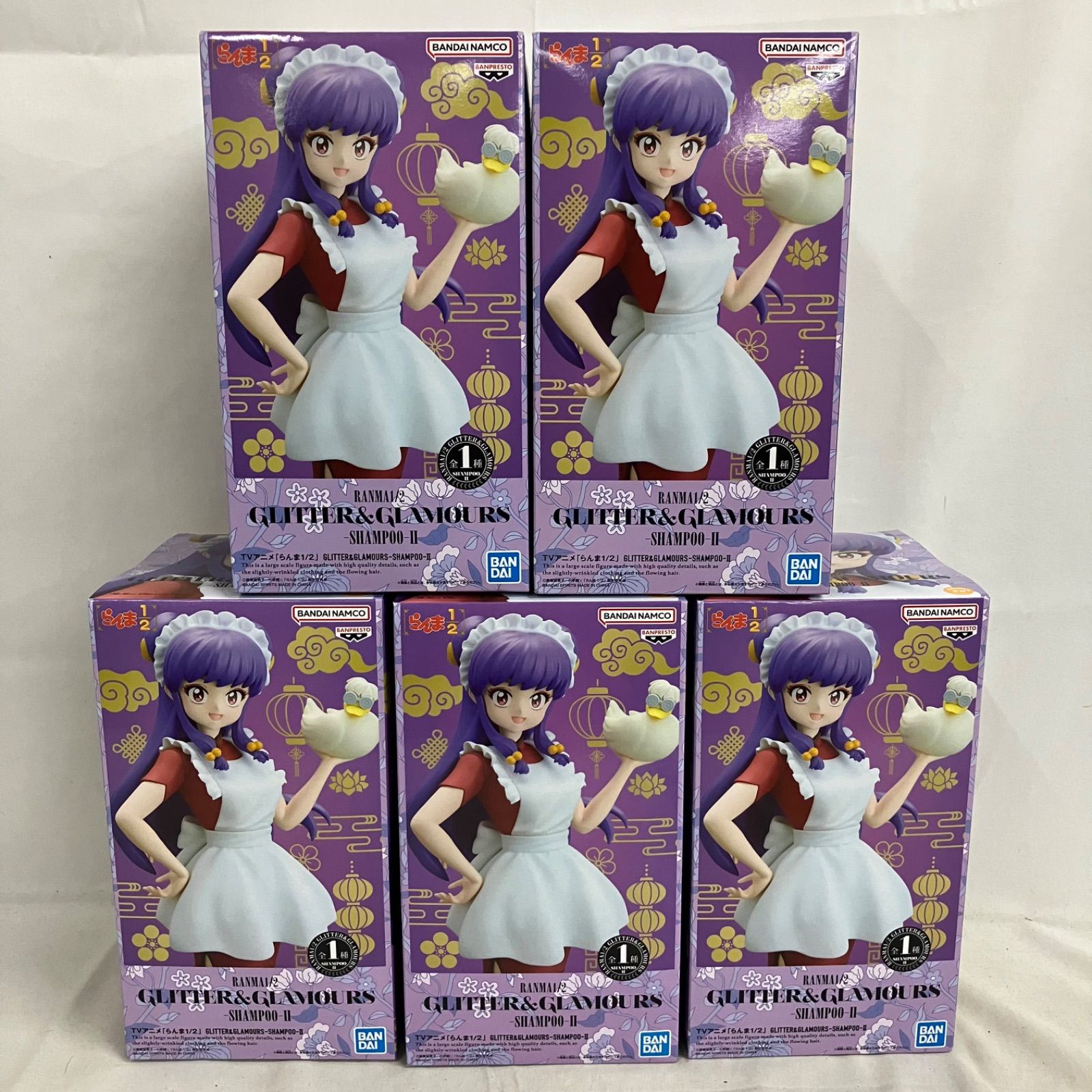未開封 らんま1/2 GLITTER&GLAMOURS シャンプー II フィギュア 5個