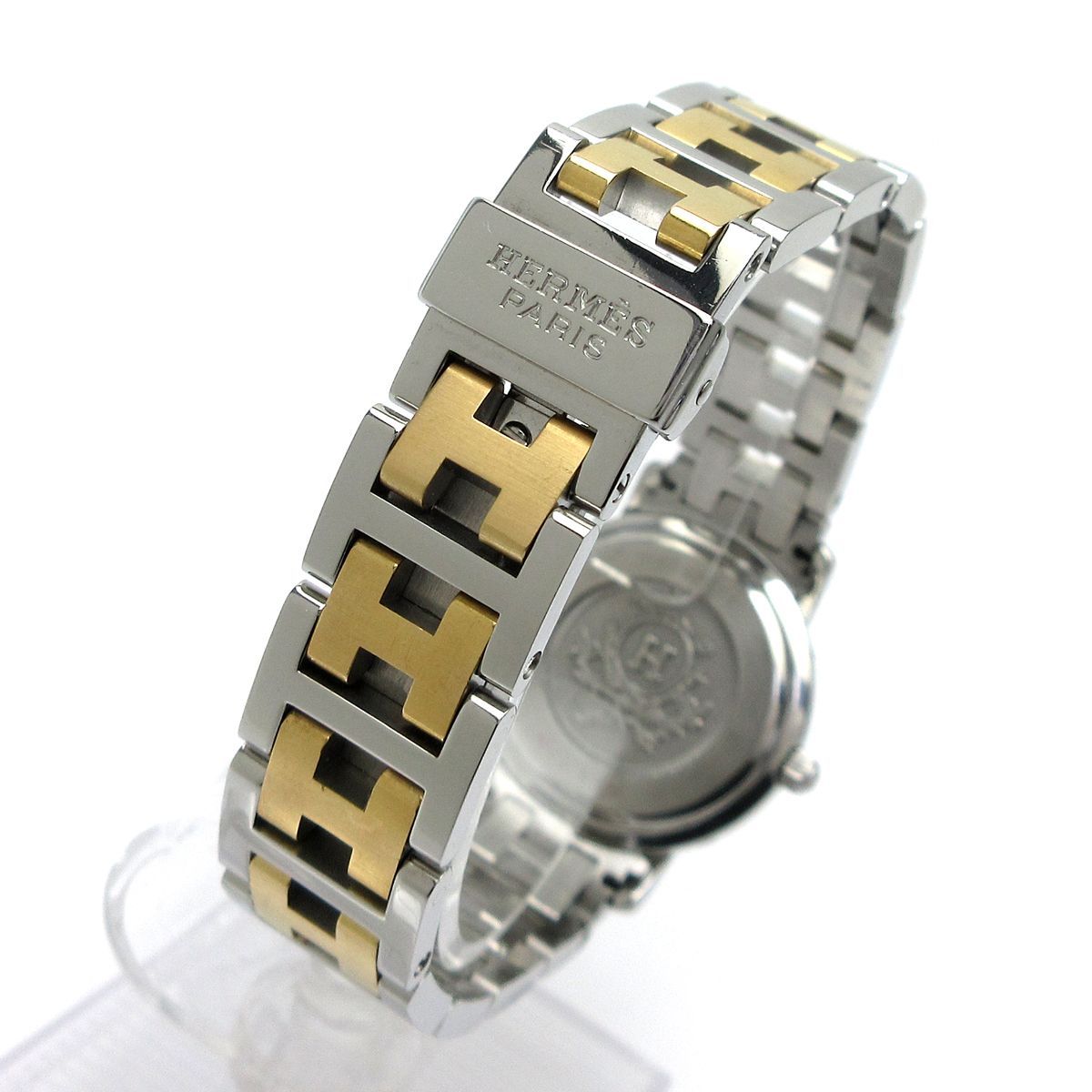 エルメス HERMES クリッパー レディース ゴールドコンビ アイボリー