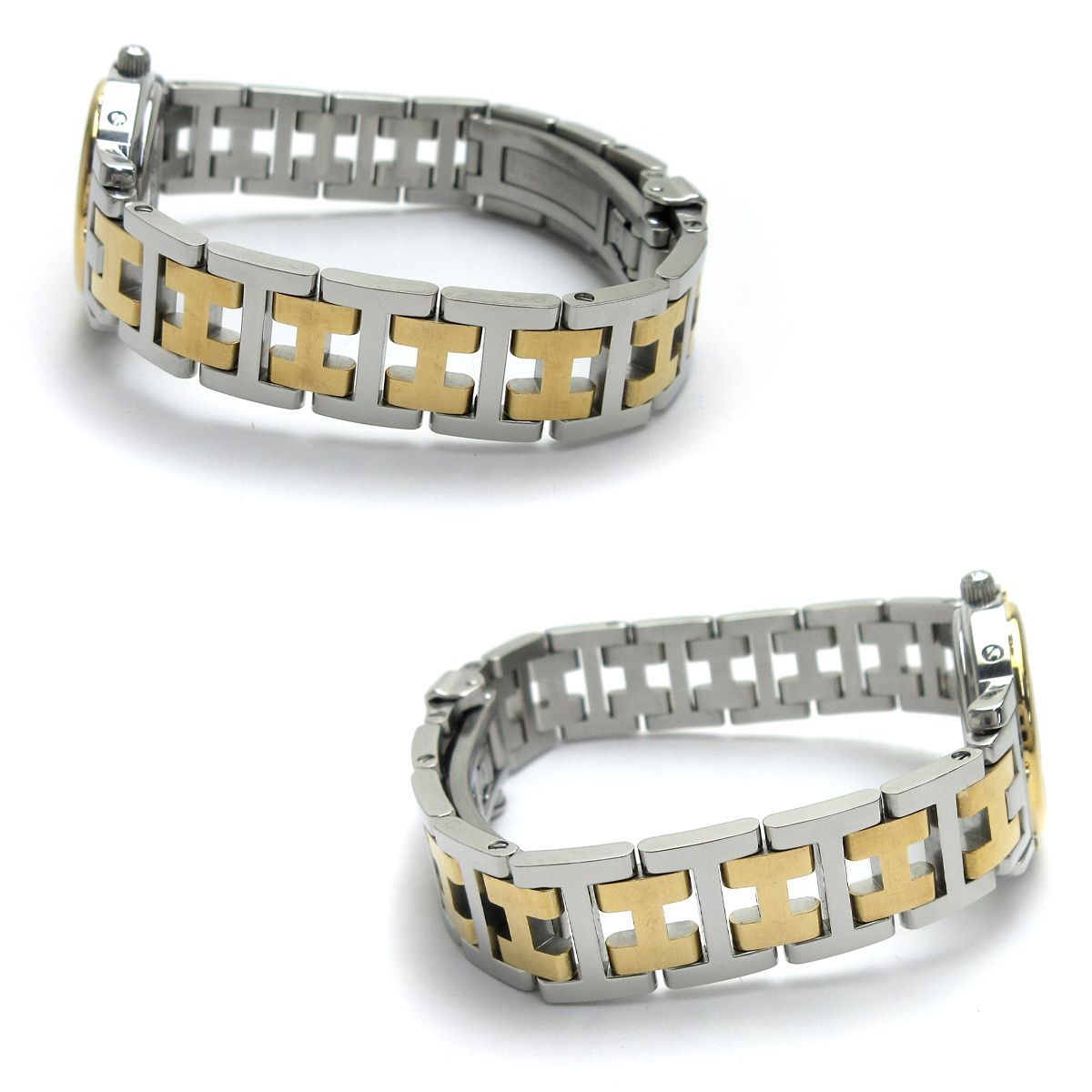 エルメス HERMES クリッパー レディース ゴールドコンビ アイボリー