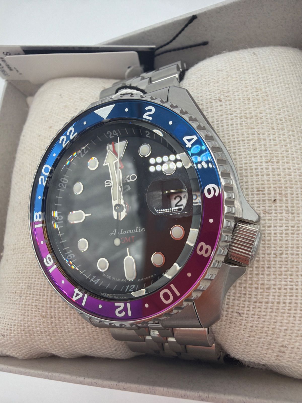  未使用品 セイコー5スポーツ SBSC021 自動巻き 吸湿性 自動巻き時計 腕時計(アナログ)