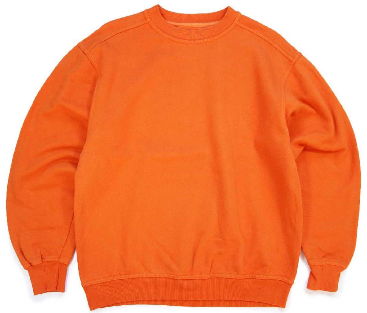 90s PLUMA BY RUSSELLラッセル 無地 スウェット オレンジ L☆ブランク