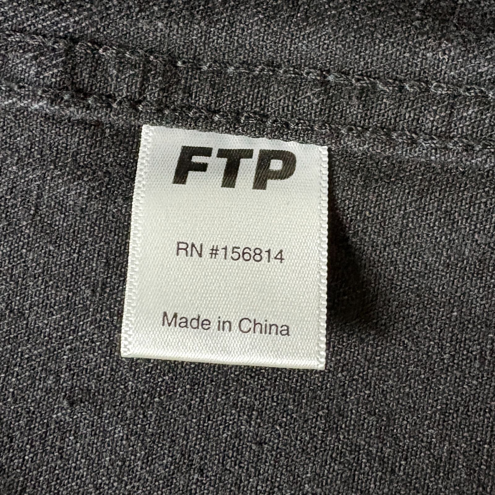 FTP Frayed Denim Logo Chore Jacket L 黒 ブラック デニムジャケット 