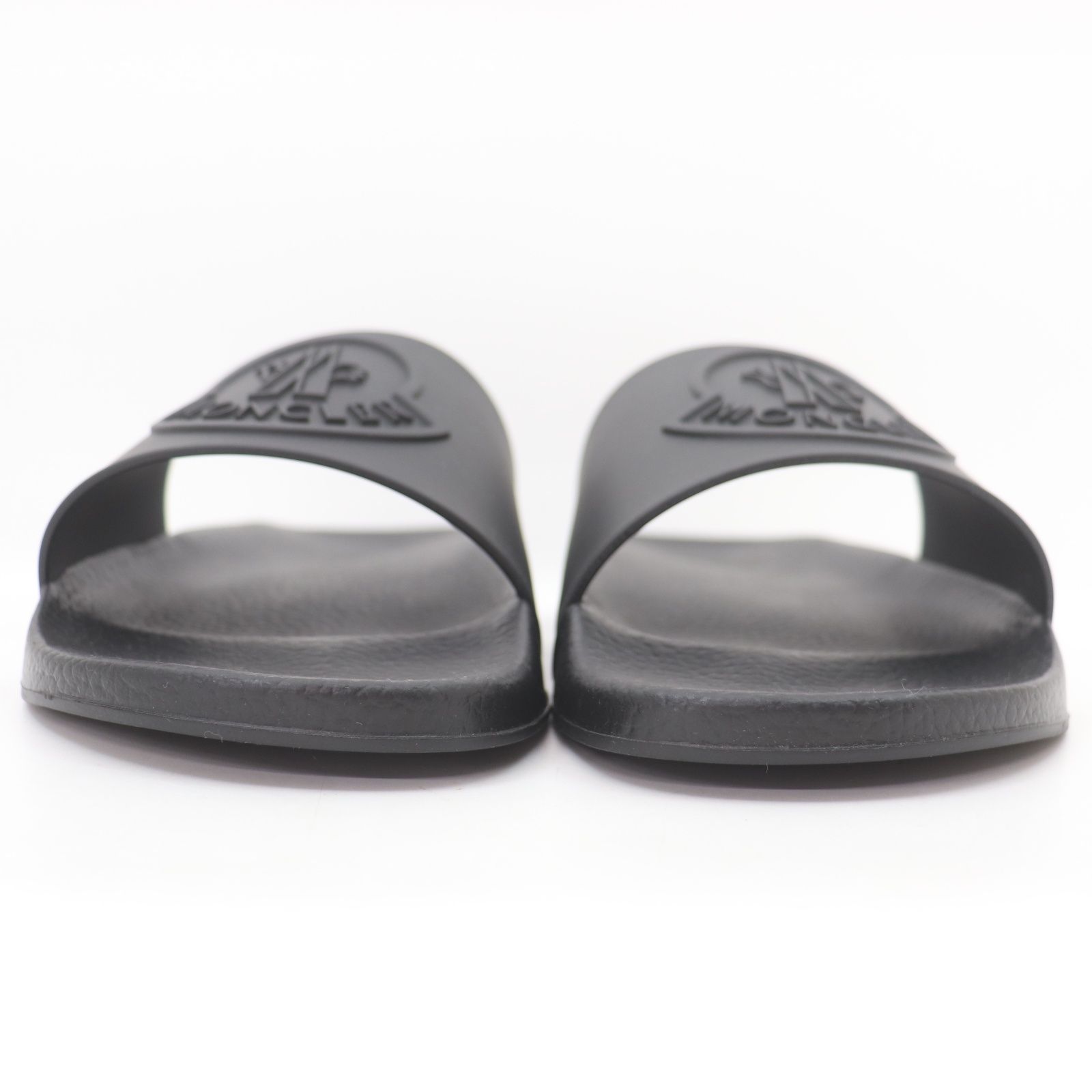 ITC6QXYJG1U8 美品 MONCLER モンクレール BASILE ロゴ サンダル 黒