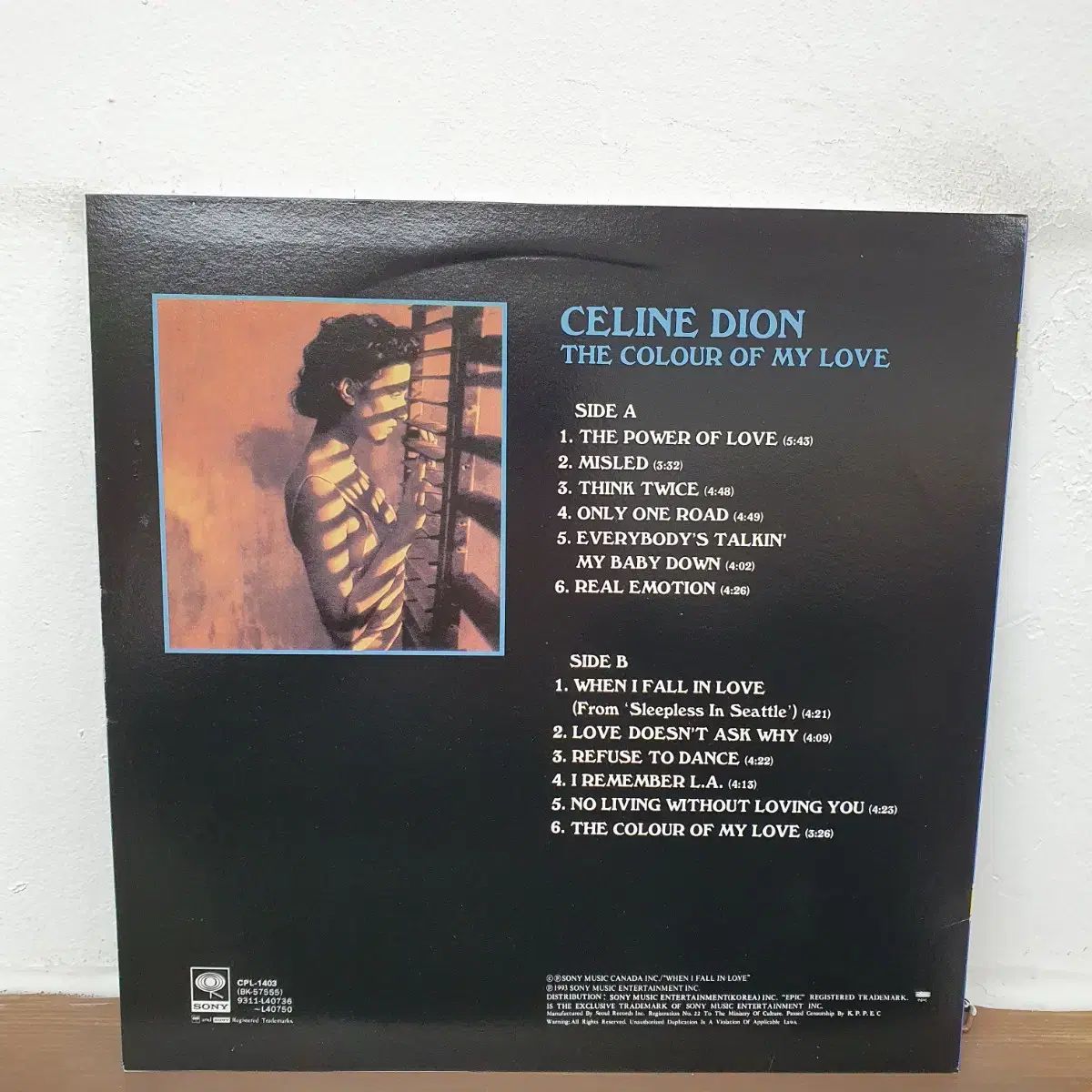 セリーヌ ディオン The Colour Of My Love LP 1993 - メルカリ