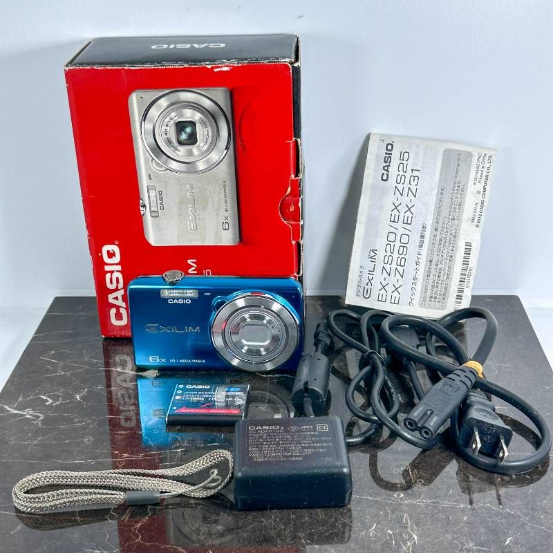 美品】CASIO EXILIM EX-ZS25 ブルー 1610万画素 光学6倍ズーム 手ブレ