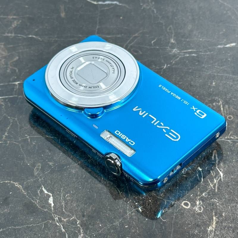 美品】CASIO EXILIM EX-ZS25 ブルー 1610万画素 光学6倍ズーム 手ブレ
