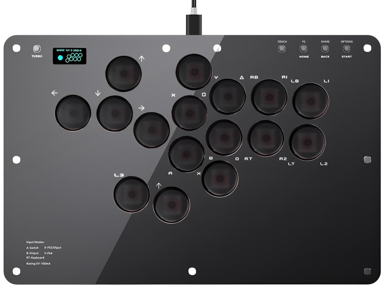 アケコン レバーレス コントローラー 16ボタン「2025年新登場