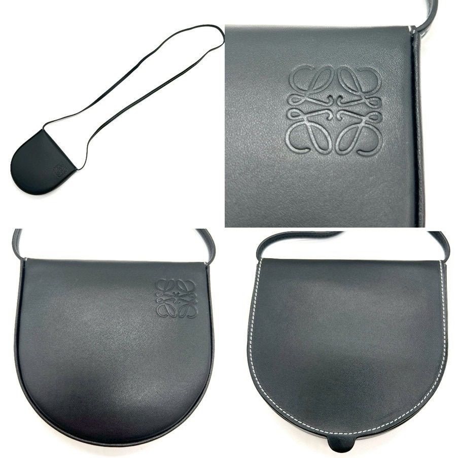 LOEWE ロエベ ヒールポーチ ミニ レザー ショルダーバッグ コイン