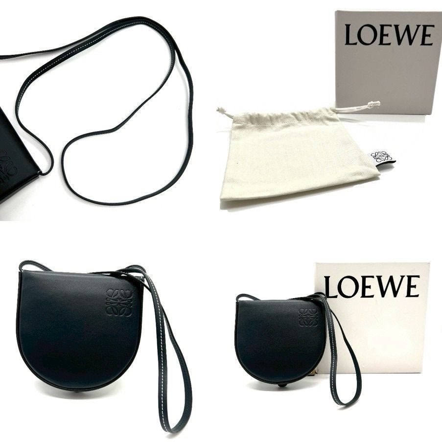 LOEWE ロエベ ヒールポーチ ミニ レザー ショルダーバッグ コイン