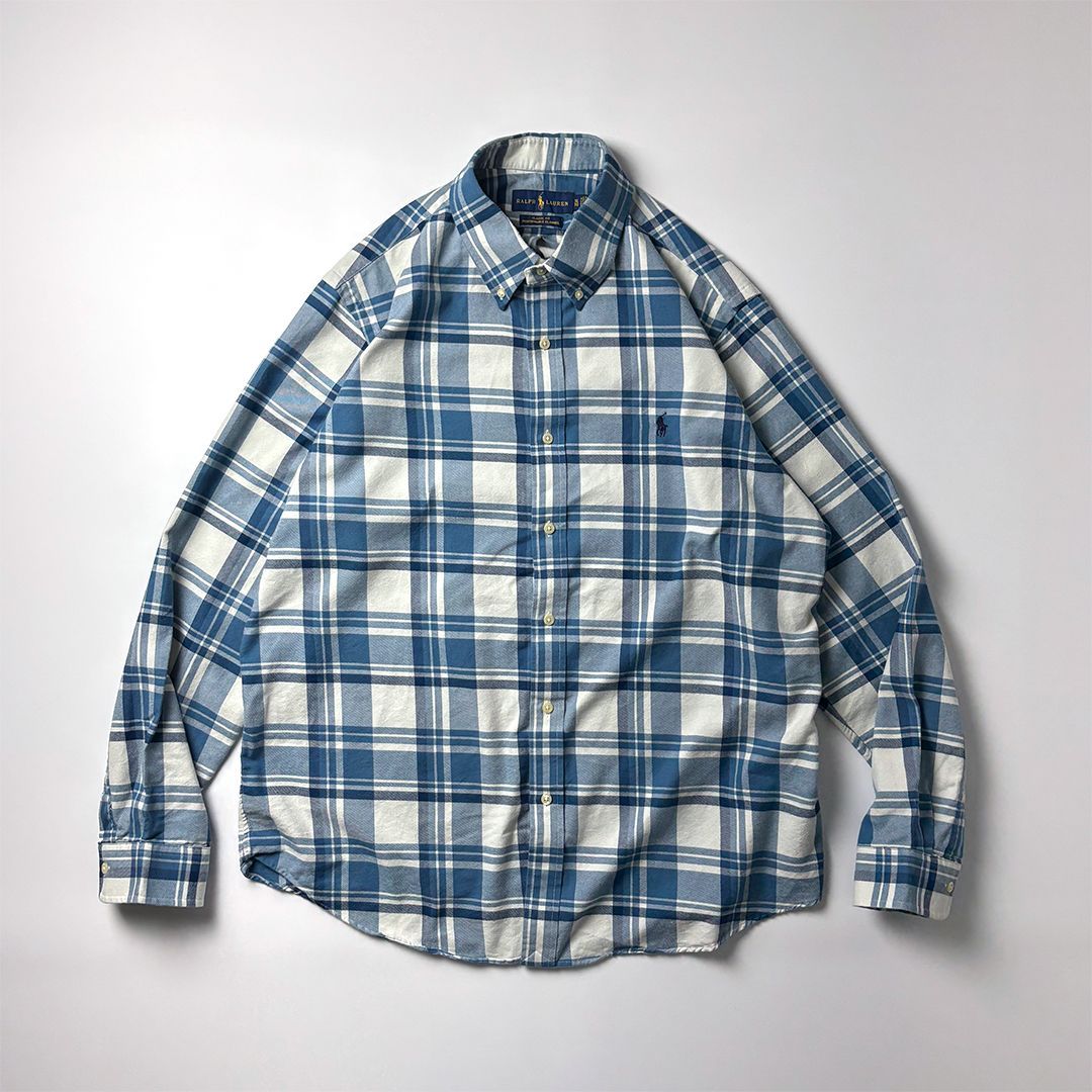 ラルフローレン Ralph Lauren ライトネルシャツ XL ブルー チェック