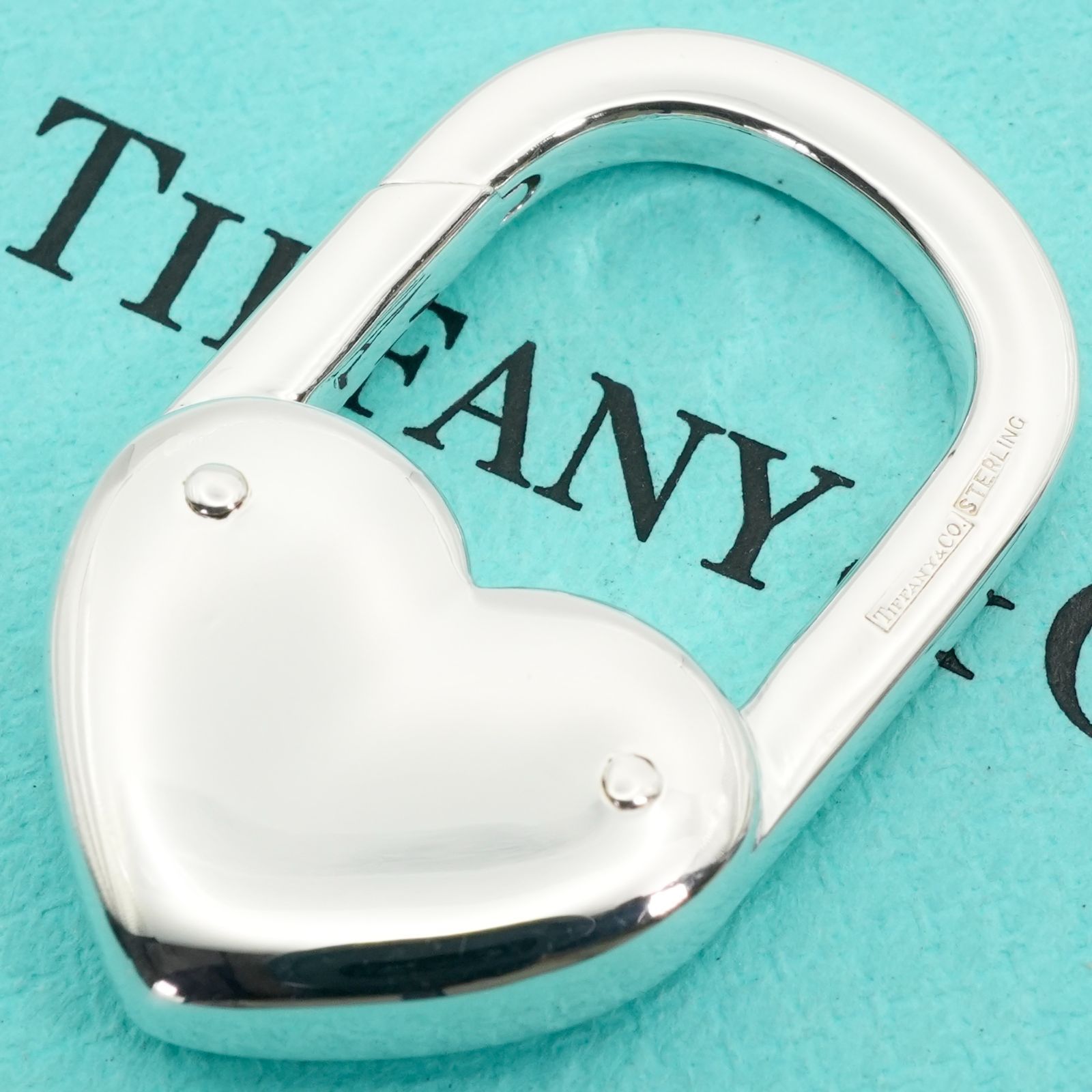 希少極美品 ティファニー ハート カデナ ロック キーホルダー/24-5412