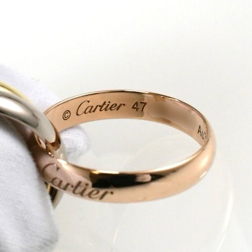Cartier カルティエ トリニティリング MM クラシック スリーカラー 3連 