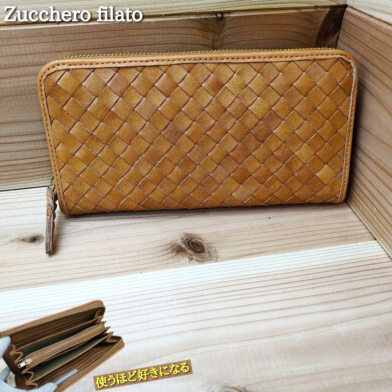 未使用 新品 Zucchero レディース 本革 なが財布 収納 牛革 ブラック 