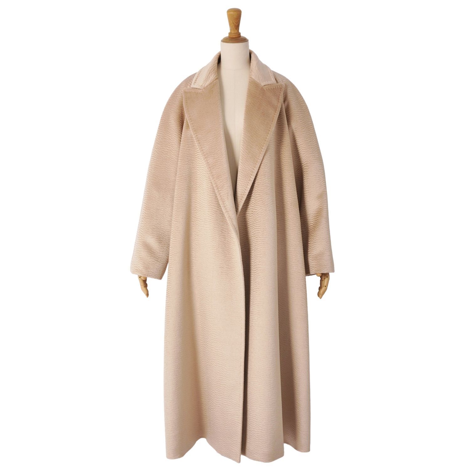 極美品 マックスマーラ Max Mara 白タグ コート ラップコート ロングコ