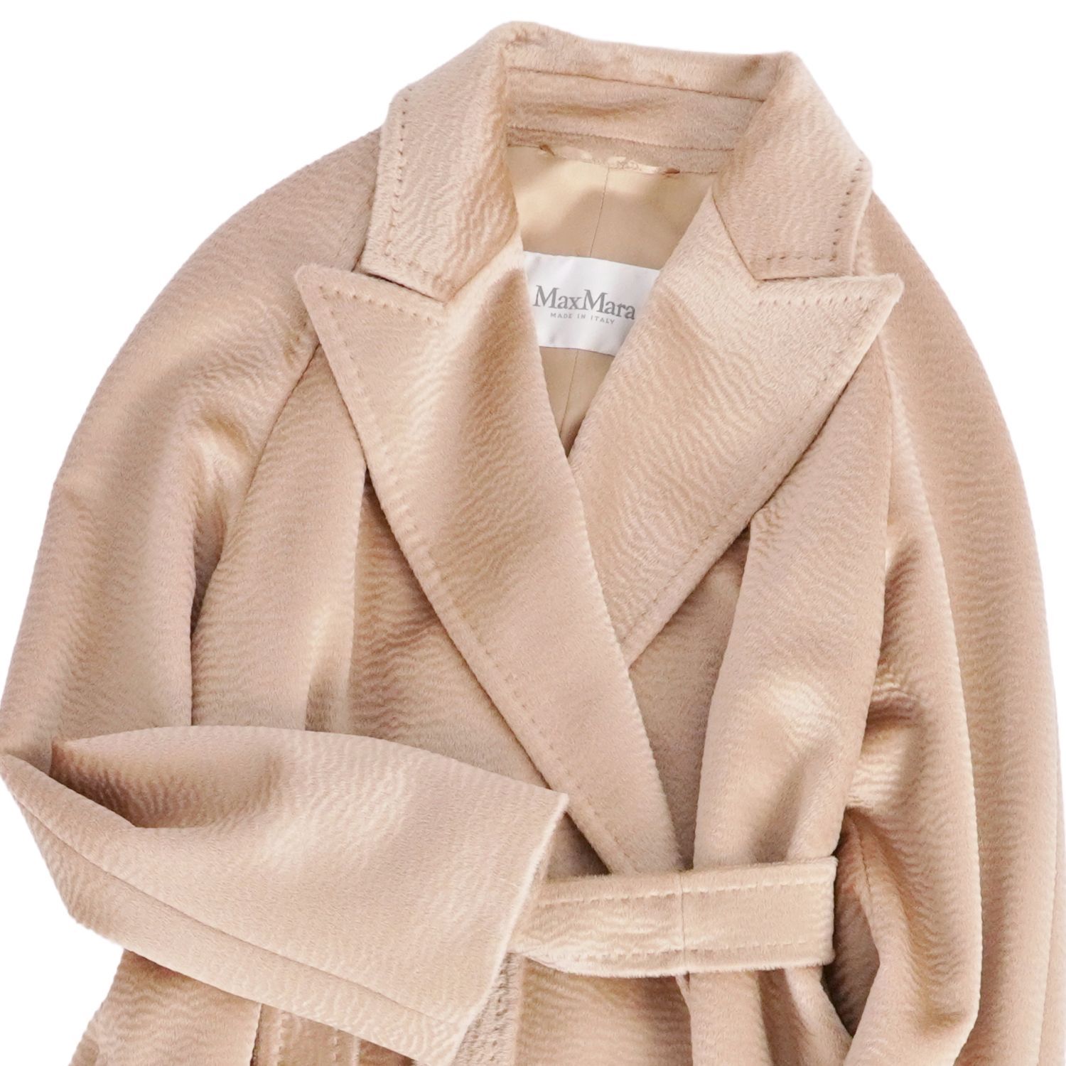 極美品 マックスマーラ Max Mara 白タグ コート ラップコート ロングコ