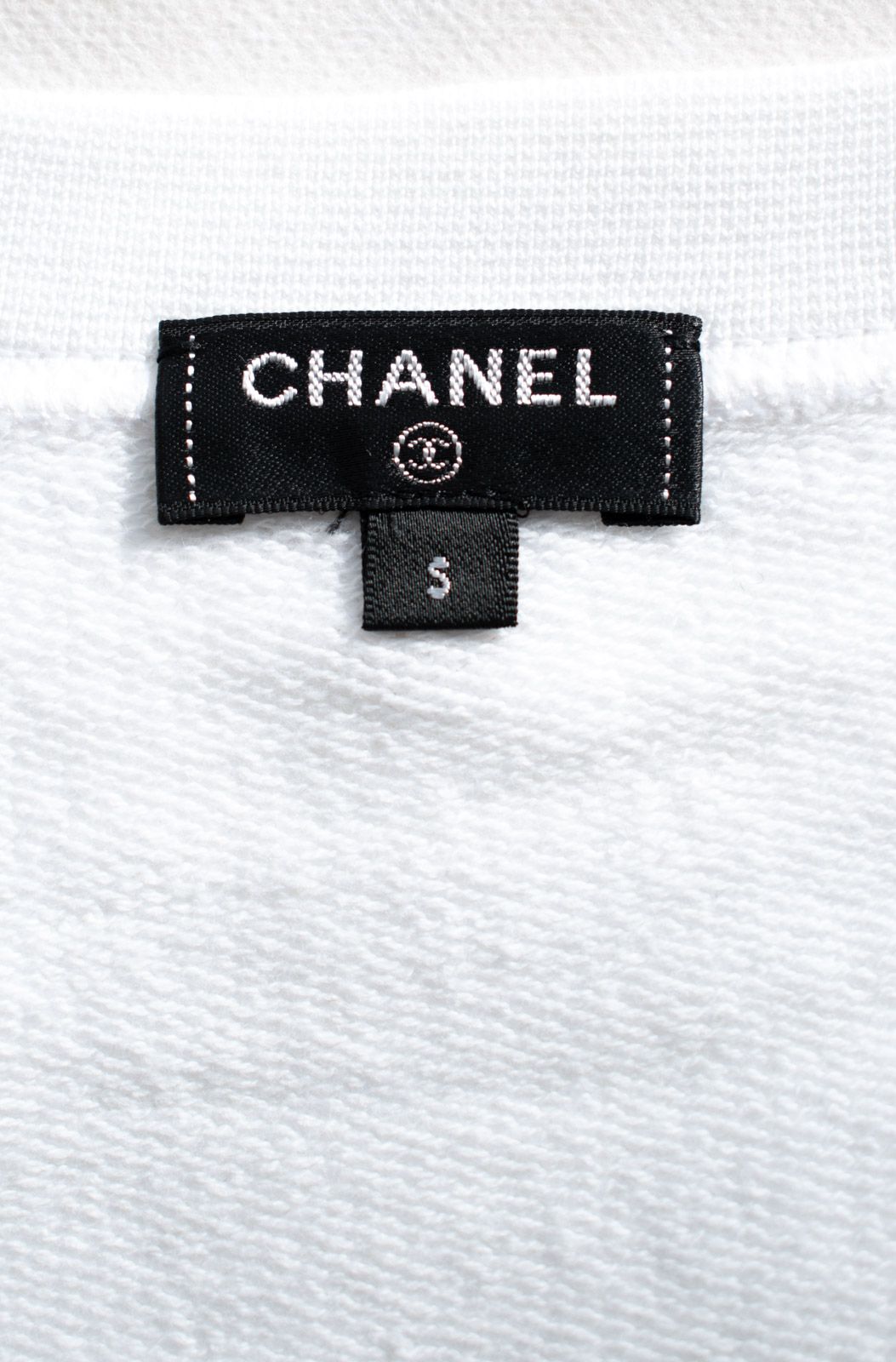 シャネル Tシャツ スウェット トップス CHANEL ホワイト CC ゴールド