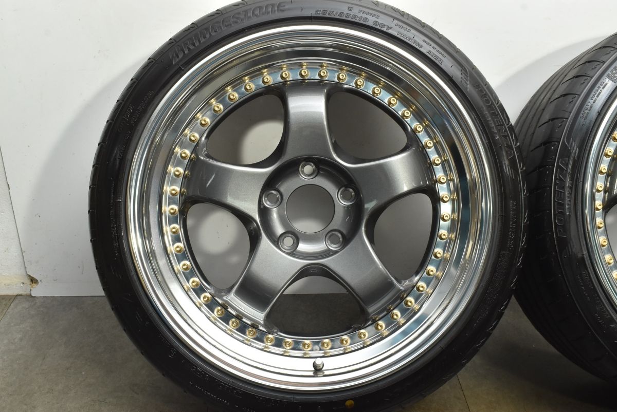 225/40R19 19インチ WORK マイスター M1 3P 8.5J 8.50-19 DUNLOP ルマン V(