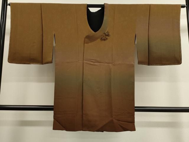 平和屋着物＃道行コート　単衣　霞文　暈し染め　金彩　ロング丈　正絹　逸品　CABE5540in 平和屋着物道行コート ロング丈 リバーシブル 霞文 暈し染め 正絹 逸品