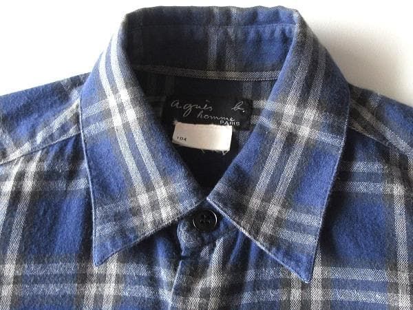 希少 90sビンテージ agnes b. homme アニエスベーオム チェックシャツ