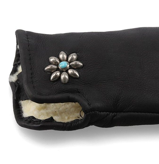 HTC レザー 手袋 グローブ フラワー ターコイズ Flower Turquoise