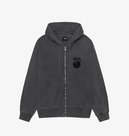 ステューシー STUSSY 8 Ball Pigment Dyed Zip Hoodie スウェット