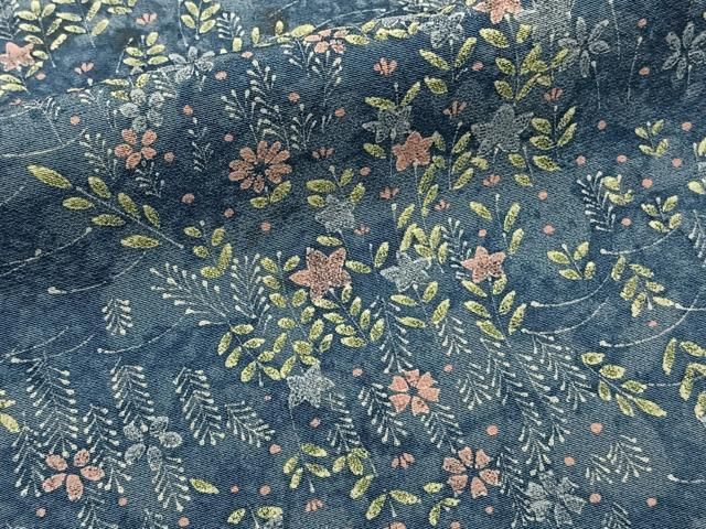 平和屋着物□上質な小紋 小花草文 暈し染め 正絹 逸品 CABD2891xi