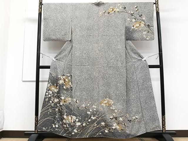 平和屋着物□訪問着 枝花文 たたき染め 金彩 正絹 逸品 CABD2900xi