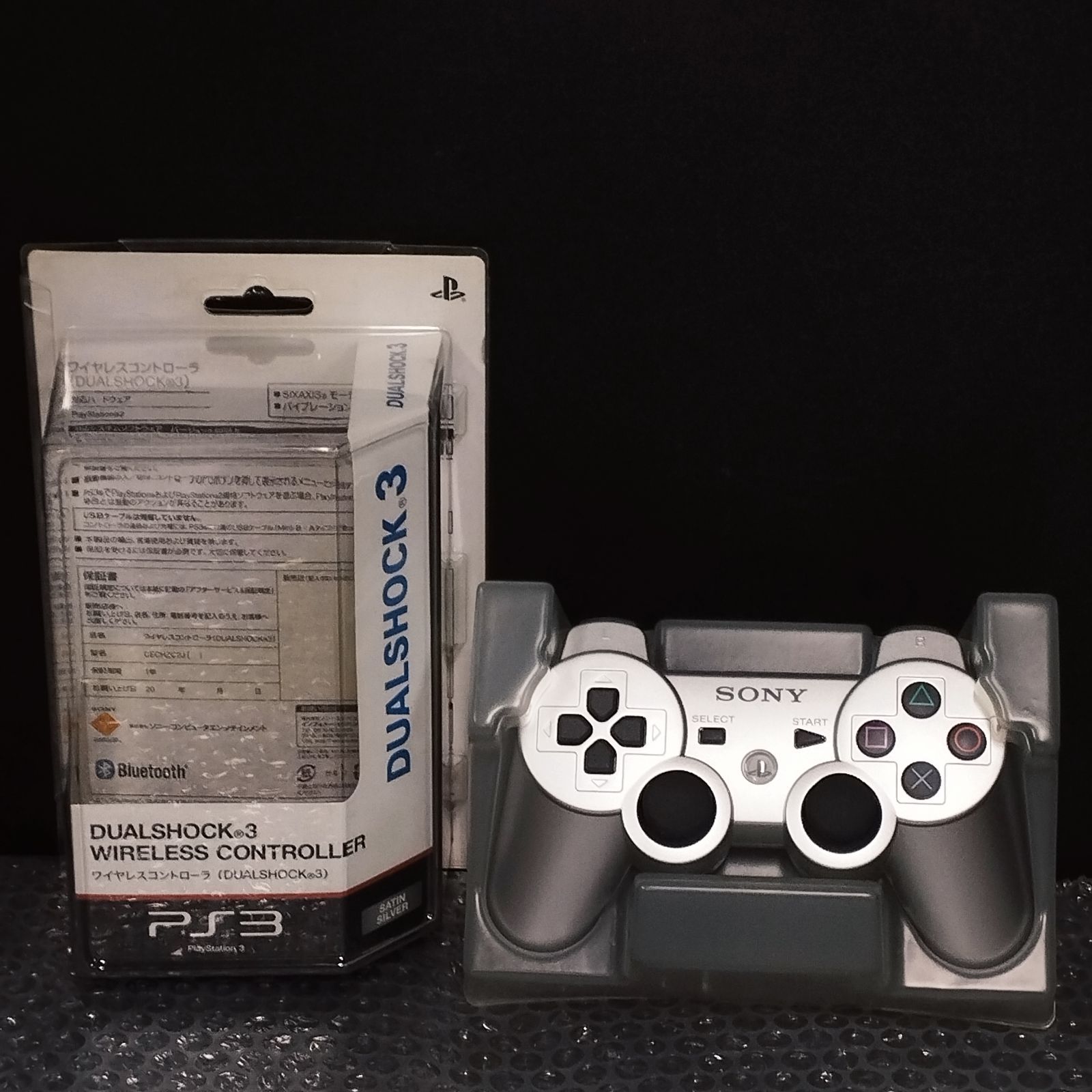 D35646】（未使用品？）PS3 DUALSHOCK 3（サテン・シルバー） - メルカリ