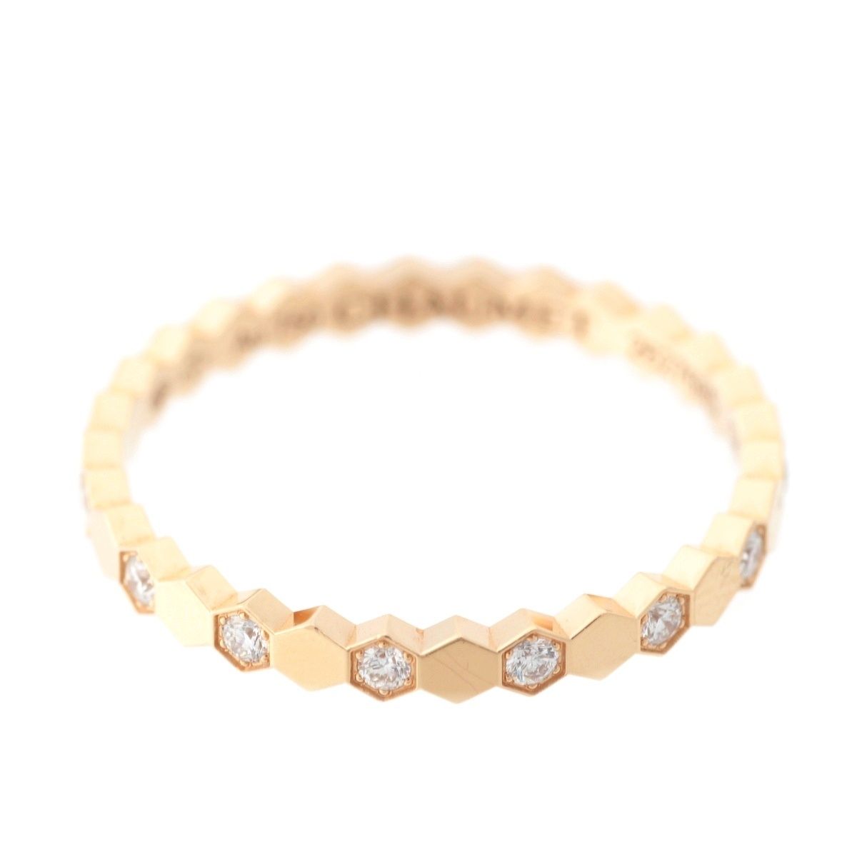 ショーメ ビーマイラブ ハニカム ハーフダイヤモンド リング 指輪 ジュエリー Au750 PG ピンクゴールド 58 2.2g