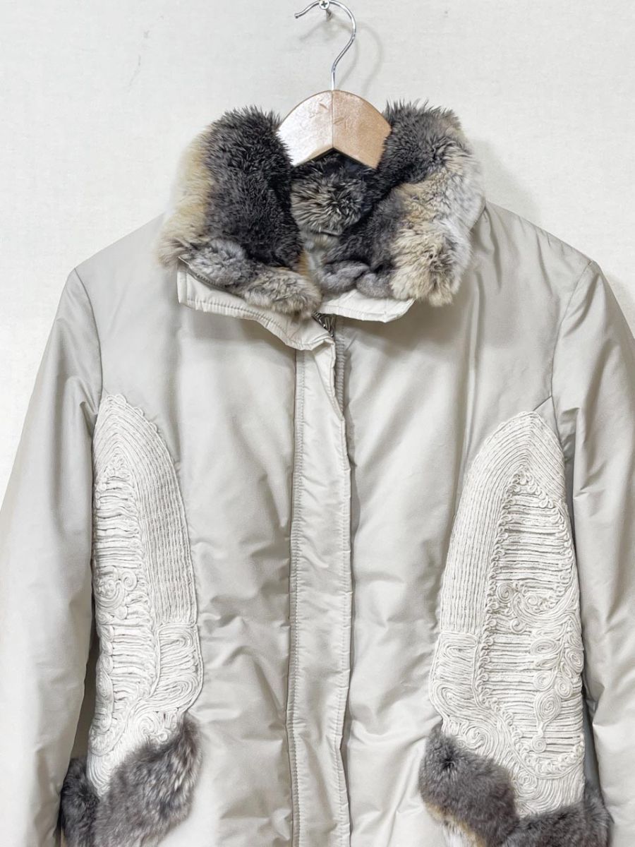 ERMANNO SCERVINO エルマンノシェルヴィーノ チンチラファー付 ダウン