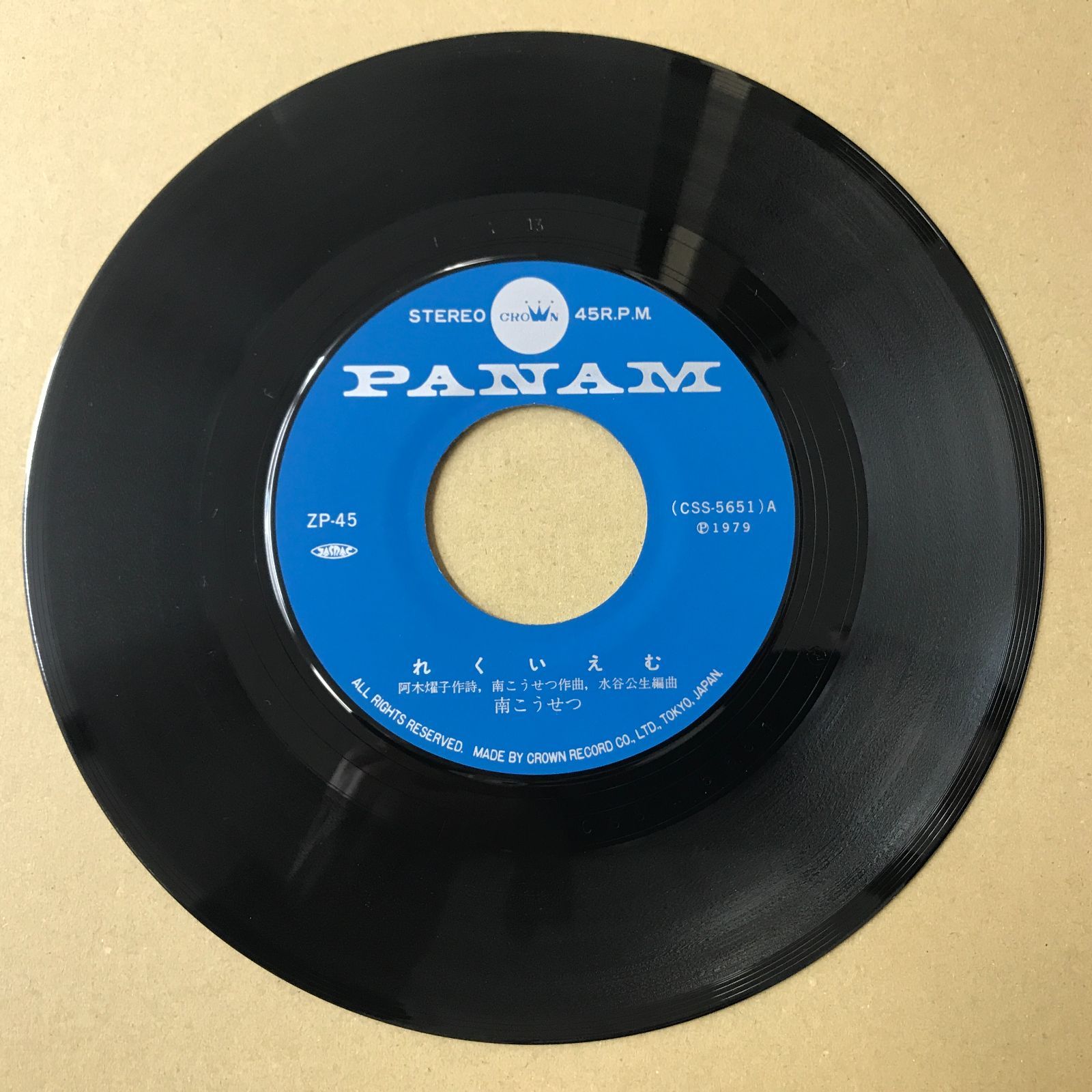 s21) EPレコード 南こうせつ れくいえむ / ソルティ－ドック ( ZP-45