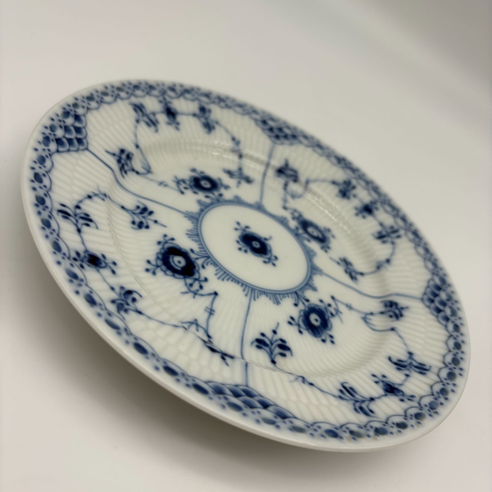 ロイヤルコペンハーゲン ブルーフルーテッド ハーフレース プレート 2