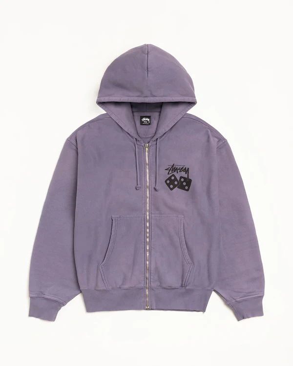 ステューシー Stussy 25FW DICE ZIP HOODIE PIGMENT DYED スウェット