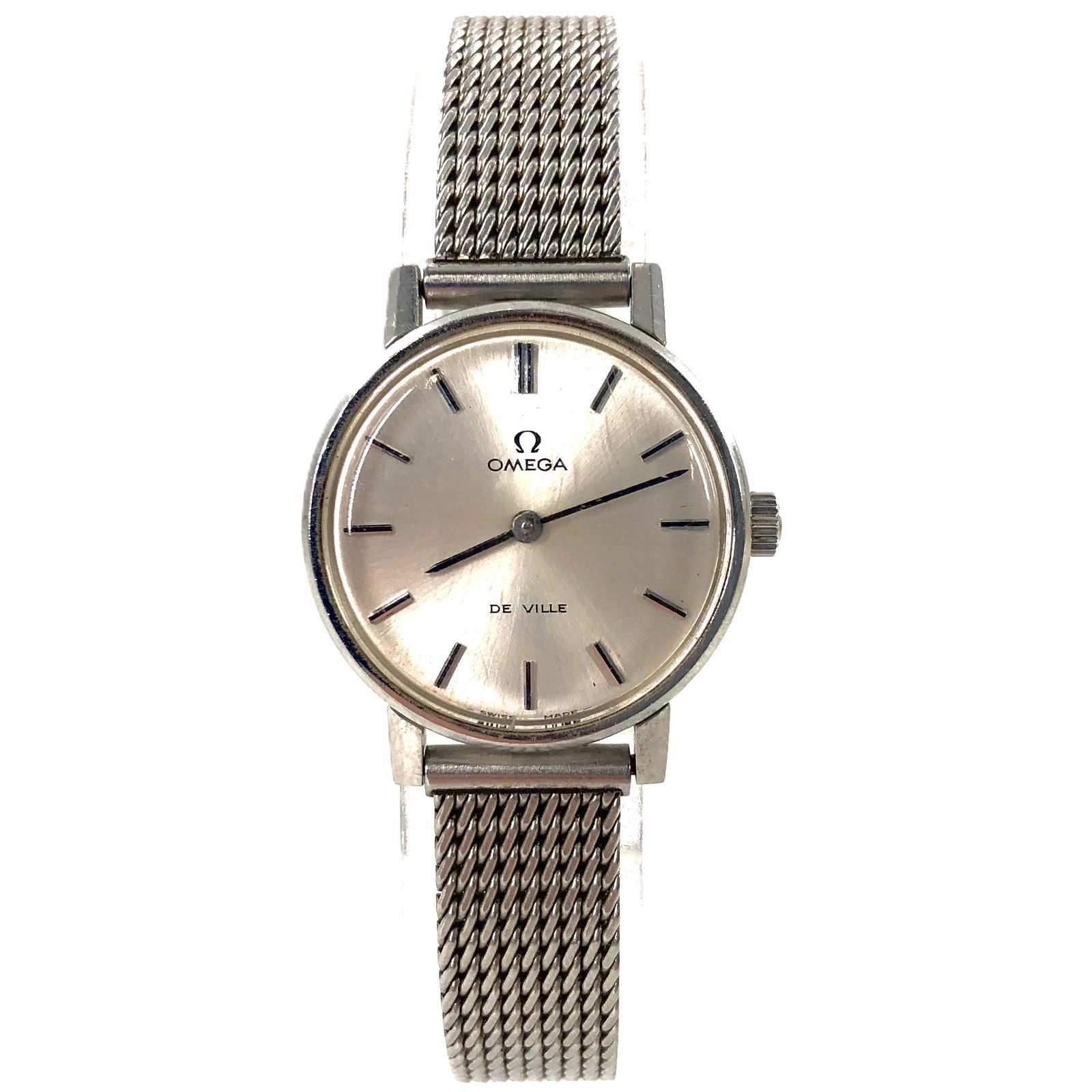 OMEGA オメガ DeVilla デヴィル 手巻き/SS シルバー文字盤 レディース