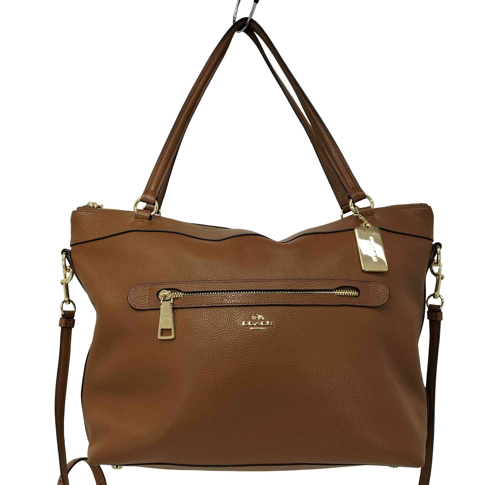 コーチ COACH タイラー ぺプルドレザー 2way トートバッグ レディース