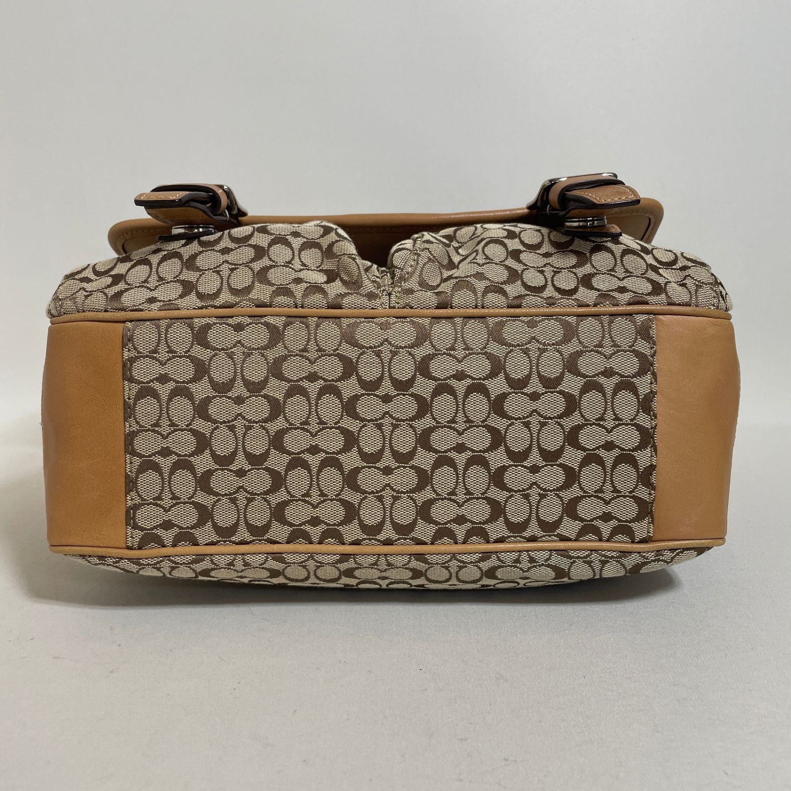 2511-267｜美品｜コーチ ミニシグネチャー ショルダーバッグ ブラウン 