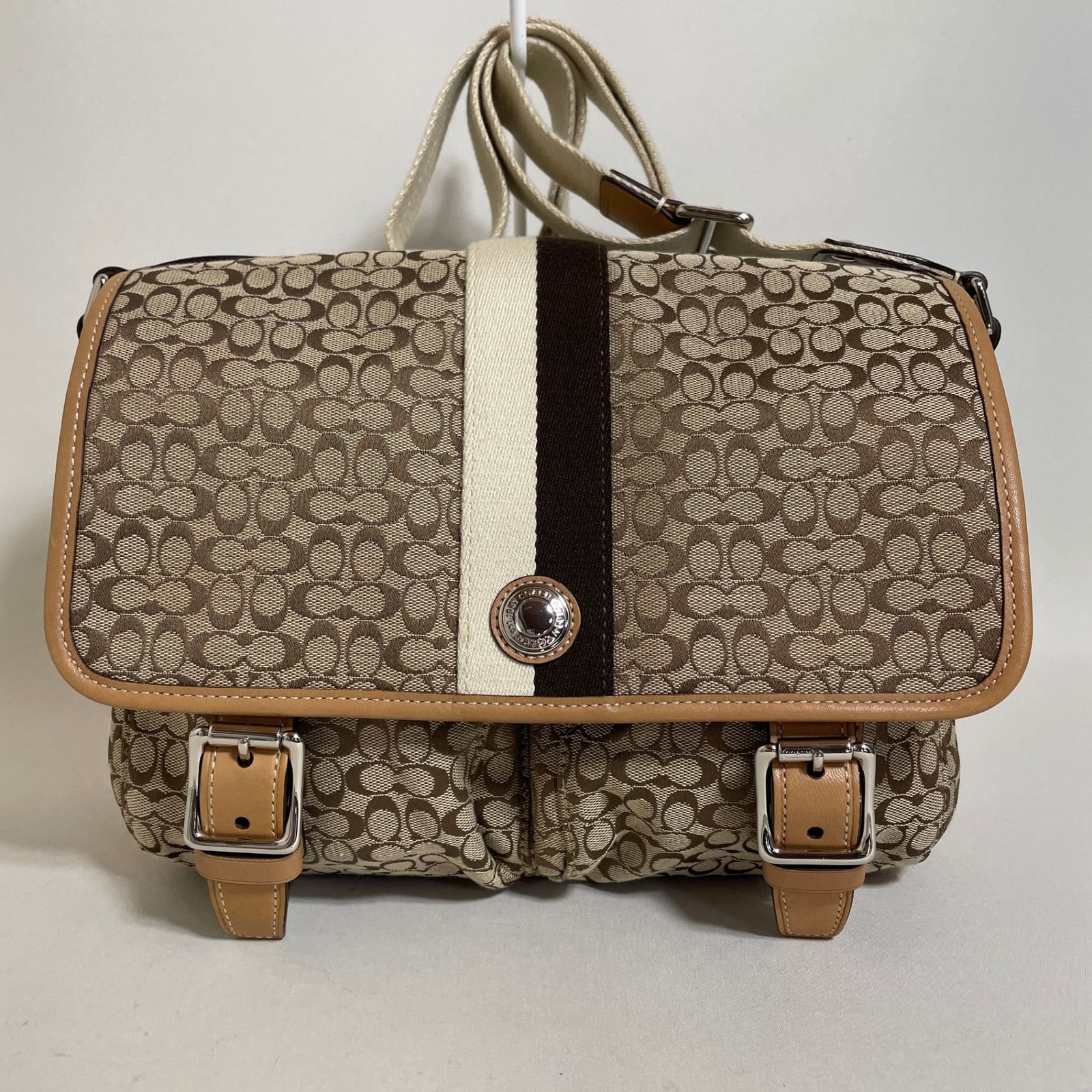 2511-267｜美品｜コーチ ミニシグネチャー ショルダーバッグ ブラウン 