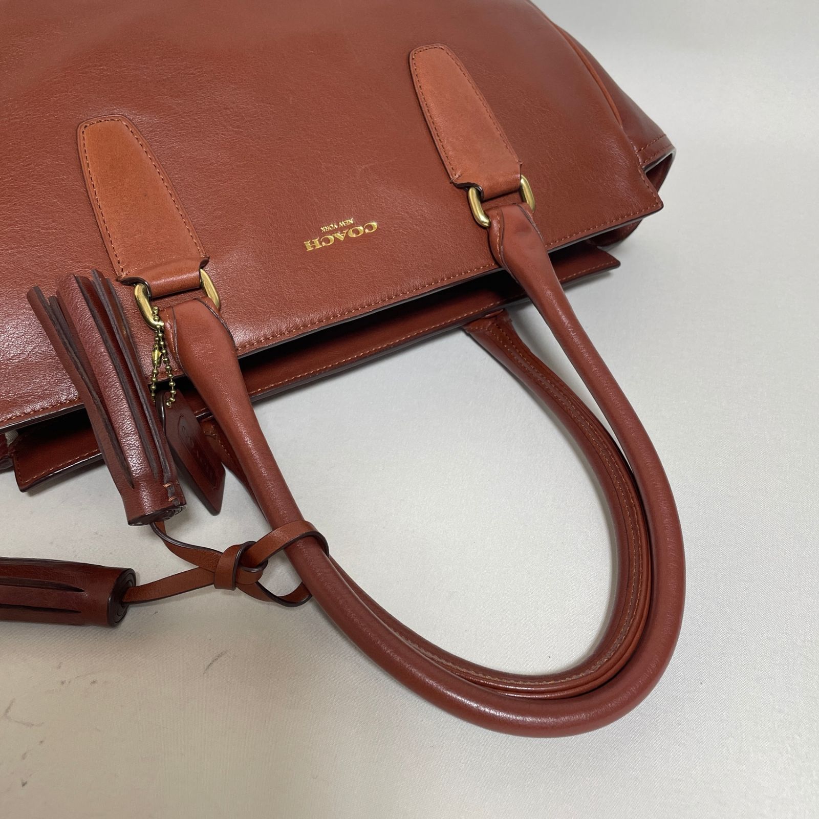 2511-352｜美品｜コーチ ハンドバッグ レザー ブラウン - メルカリ